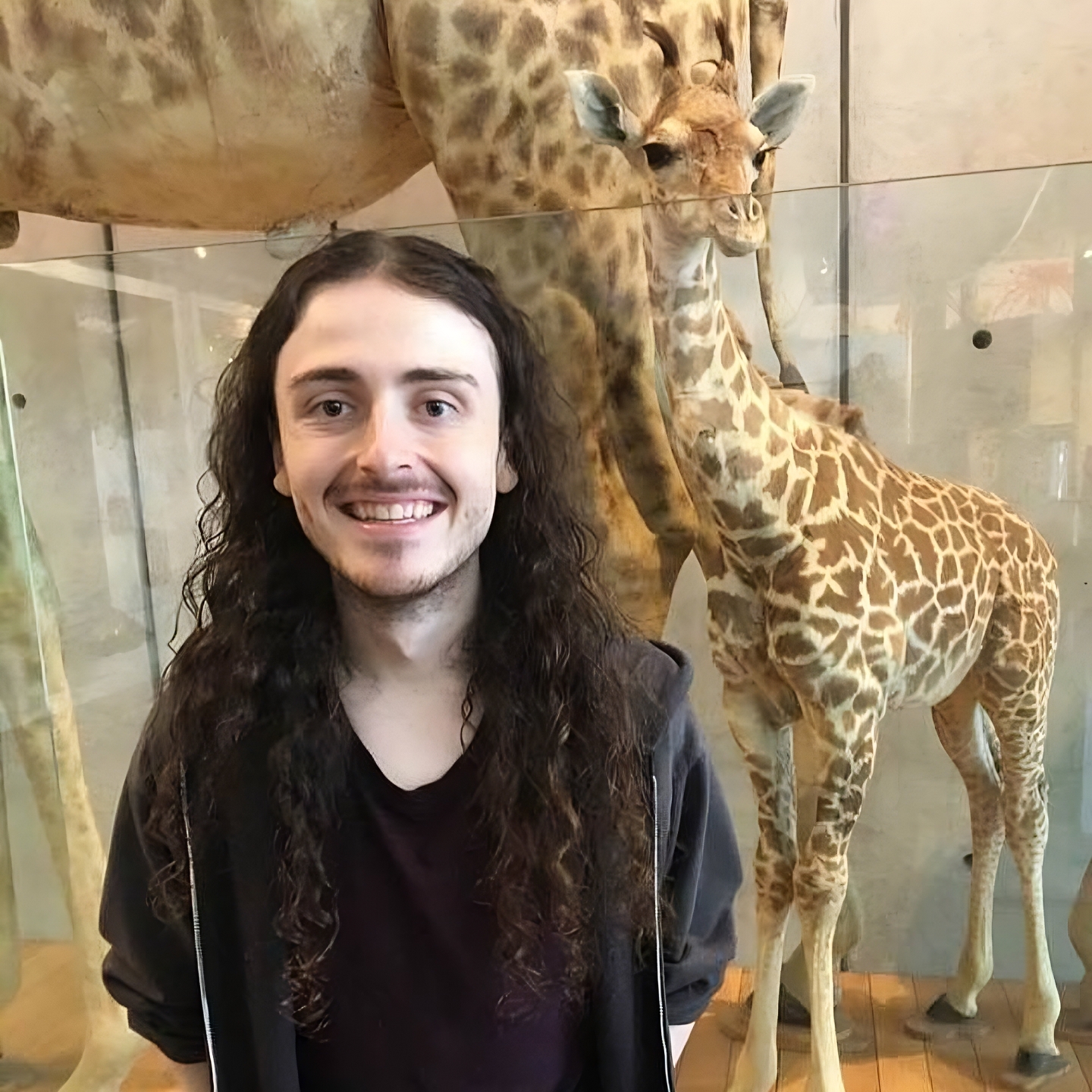 Forrest with giraffe